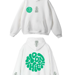 The "Moon Thief" Oversized Hoodie – Arctic White Edition