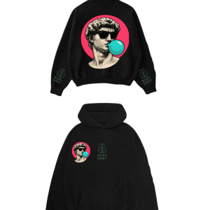 The "Greek Balloon" Oversized Hoodie – Black Edition