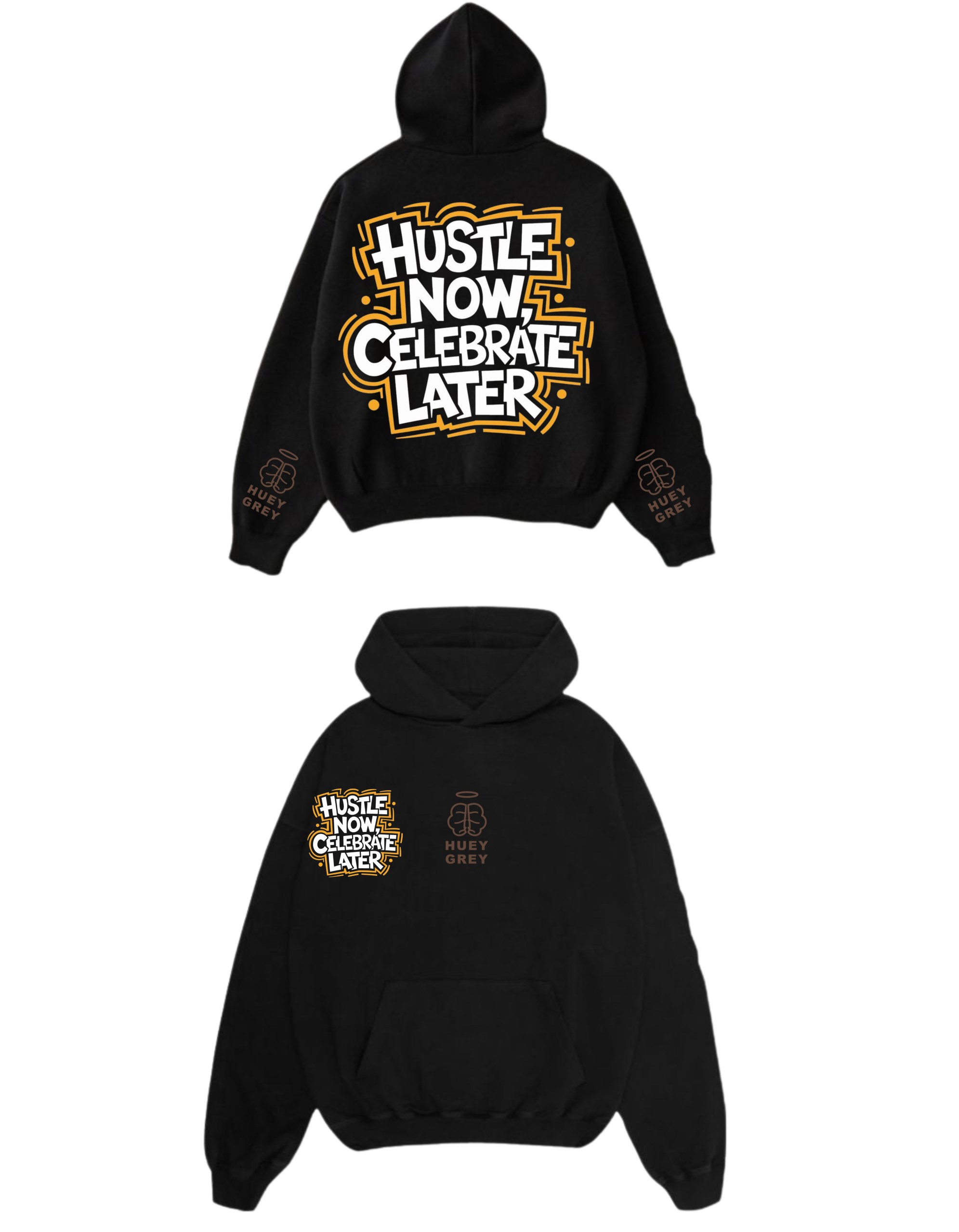 The "Hustle Now" Oversized Hoodie – Black Edition The "Hustle Now" Oversized Hoodie – Black Edition