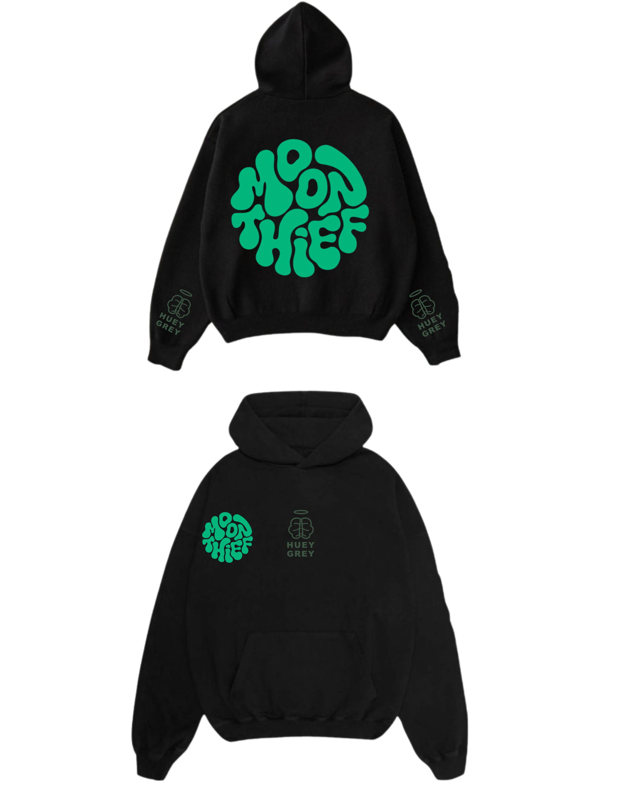 The "Moon Thief" Oversized Hoodie – Black Edition The "Moon Thief" Oversized Hoodie – Black Edition